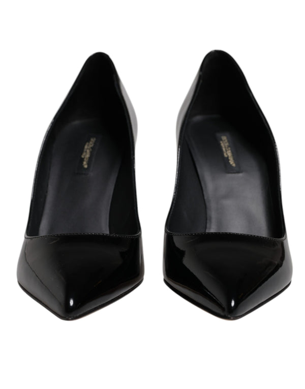 Schwarze Lackleder High Heels Pumps Schuhe