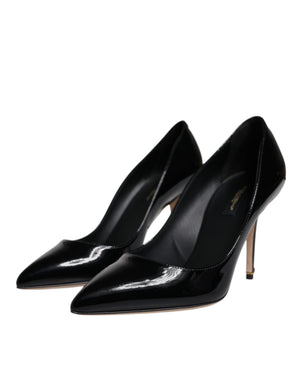 Schwarze Lackleder High Heels Pumps Schuhe