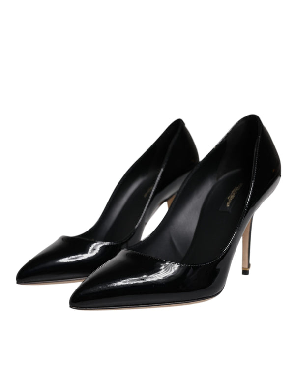 Schwarze Lackleder High Heels Pumps Schuhe