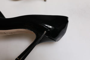 Schwarze Lackleder High Heels Pumps Schuhe