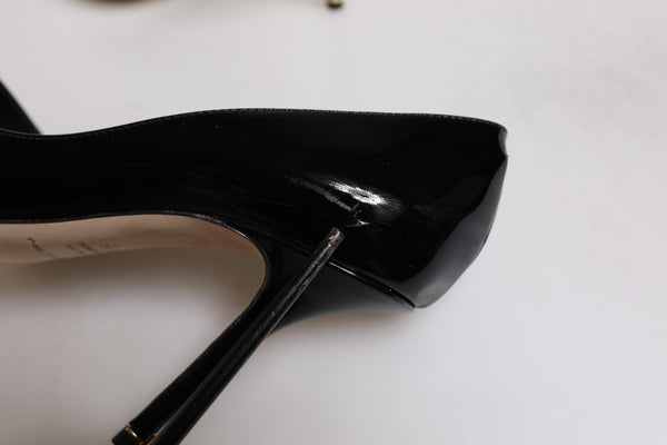 Schwarze Lackleder High Heels Pumps Schuhe