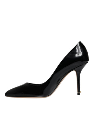 Schwarze Lackleder High Heels Pumps Schuhe