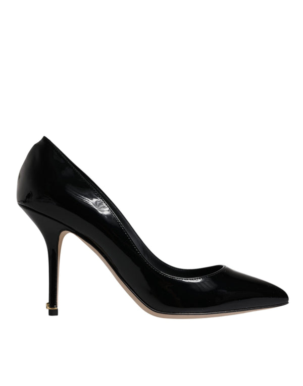Schwarze Lackleder High Heels Pumps Schuhe
