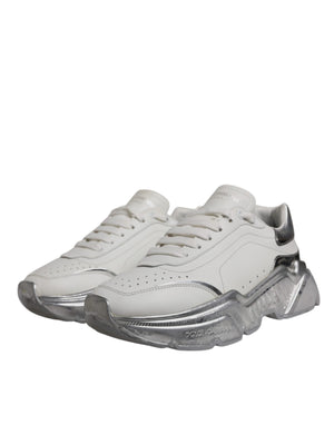 Weiß Silber Daymaster Low Top Sneaker Schuhe
