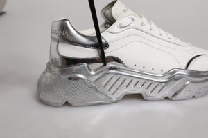 Weiß Silber Daymaster Low Top Sneaker Schuhe