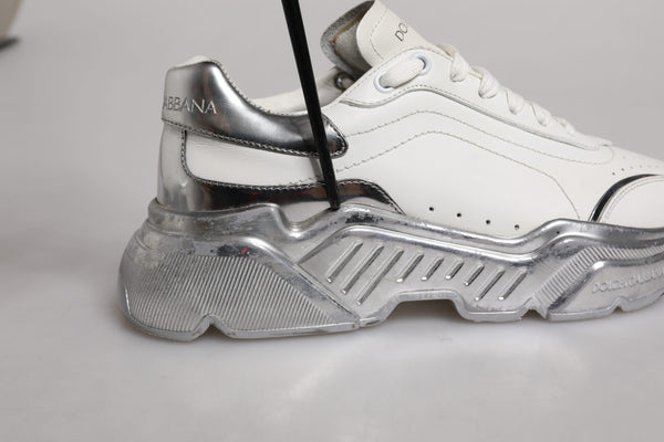 Weiß Silber Daymaster Low Top Sneaker Schuhe