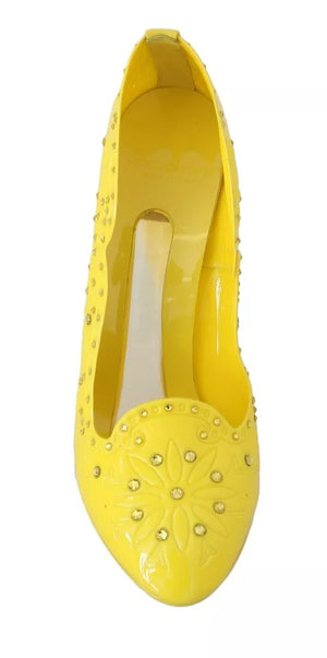 Gelbe Crystal Heels CINDERELLA Schuhe