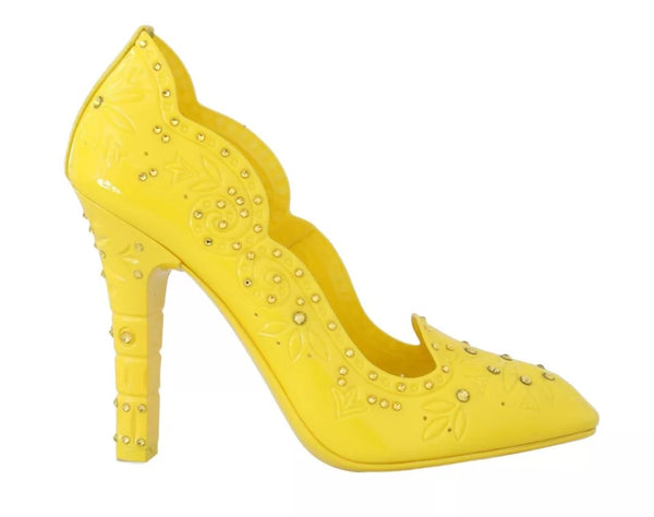 Gelbe Crystal Heels CINDERELLA Schuhe