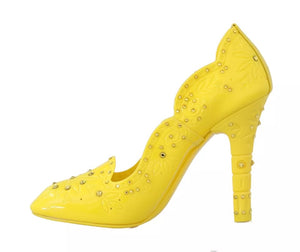 Gelbe Crystal Heels CINDERELLA Schuhe