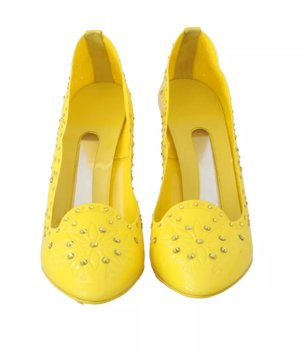 Gelbe Crystal Heels CINDERELLA Schuhe
