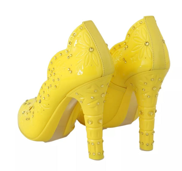 Gelbe Crystal Heels CINDERELLA Schuhe