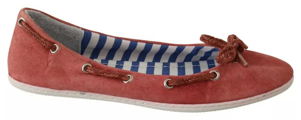 Scharlachrot Blau Gestreift Flache Slip-On Schuhe