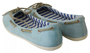 Minnesota Blaue Streifen Flache Slip-On Schuhe