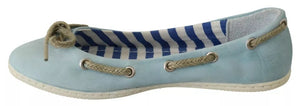 Minnesota Blaue Streifen Flache Slip-On Schuhe