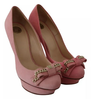 Rosa Schleife Stiletto Heel Pumps Schuhe