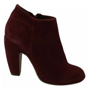 Maroon Blush Samt Wildleder Penelope Ankle Boots Schuhe