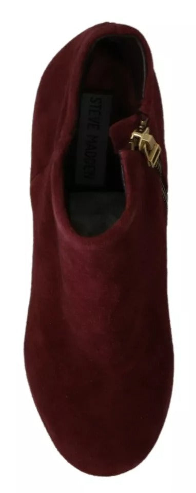 Maroon Blush Samt Wildleder Penelope Ankle Boots Schuhe