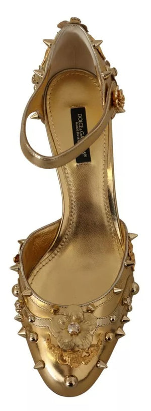 Gold Nieten Vally Slingback Sandalen Schuhe