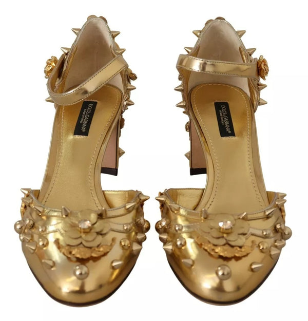 Gold Nieten Vally Slingback Sandalen Schuhe
