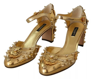 Gold Nieten Vally Slingback Sandalen Schuhe
