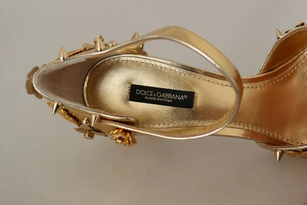 Gold Nieten Vally Slingback Sandalen Schuhe