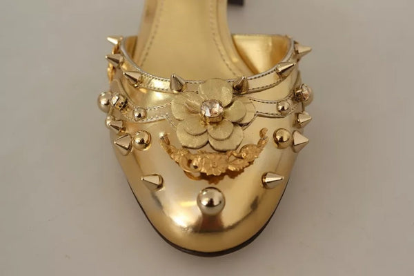 Gold Nieten Vally Slingback Sandalen Schuhe