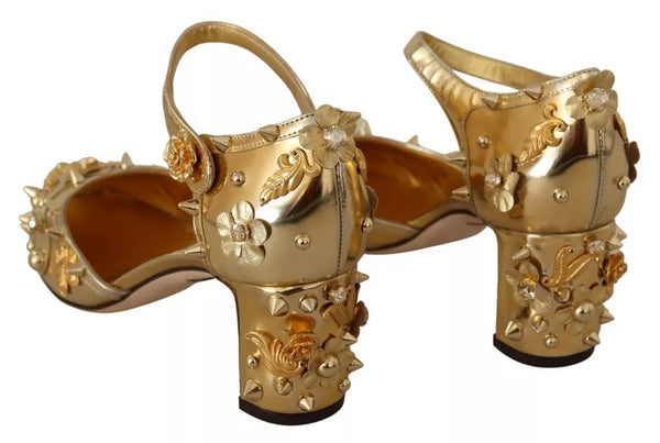 Gold Nieten Vally Slingback Sandalen Schuhe
