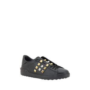 Schwarze Low-Top-Sneaker aus Kalbsleder Bos Taurus
