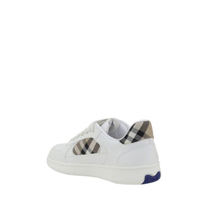 Weiße Kalbshaut Bos Taurus Sneakers mit niedrigem Schaft