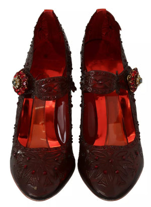 Rote florale Crystal Heels CINDERELLA Schuhe