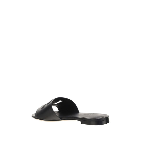 Schwarze Sandalen aus Kalbsleder Bos Taurus