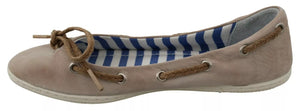 Beige Wildleder Spitze Schleife Loafers Ballett Wohnung Schuhe