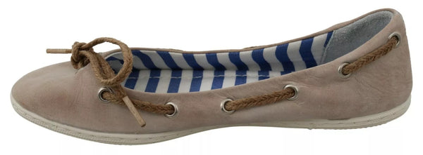 Beige Wildleder Spitze Schleife Loafers Ballett Wohnung Schuhe