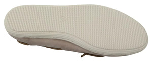 Beige Wildleder Spitze Schleife Loafers Ballett Wohnung Schuhe