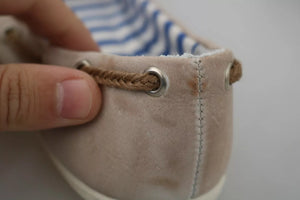 Beige Wildleder Spitze Schleife Loafers Ballett Wohnung Schuhe