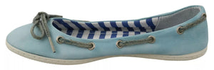 Himmelblau Wildleder Spitze Schleife Loafers Ballett Wohnung Schuhe