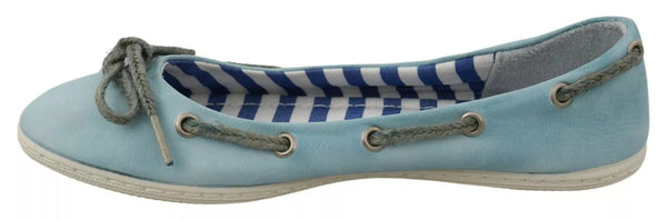 Himmelblau Wildleder Spitze Schleife Loafers Ballett Wohnung Schuhe