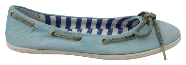 Himmelblau Wildleder Spitze Schleife Loafers Ballett Wohnung Schuhe