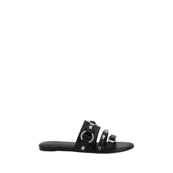Schwarze Kalbsleder Bos Taurus Sandalen