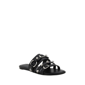 Schwarze Kalbsleder Bos Taurus Sandalen