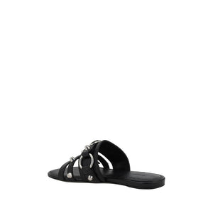 Schwarze Kalbsleder Bos Taurus Sandalen