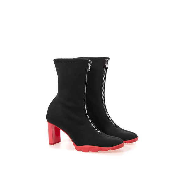 Schwarze Neopren-Stiefeletten