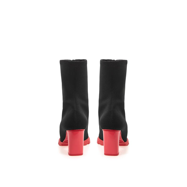 Schwarze Neopren-Stiefeletten