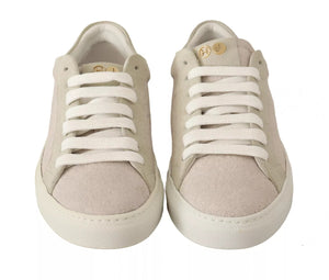 Off White Low Top Lace Up Sneakers Schuhe