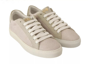 Off White Low Top Lace Up Sneakers Schuhe