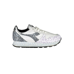 Weißer Stoff Damen Sneaker