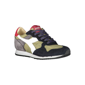 Grünes Leder Damen Sneaker