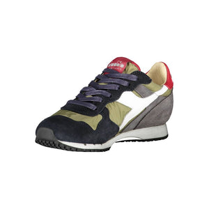 Grünes Leder Damen Sneaker