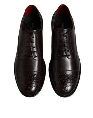 Maroon Kalbsleder Derby Herren Anzugschuhe