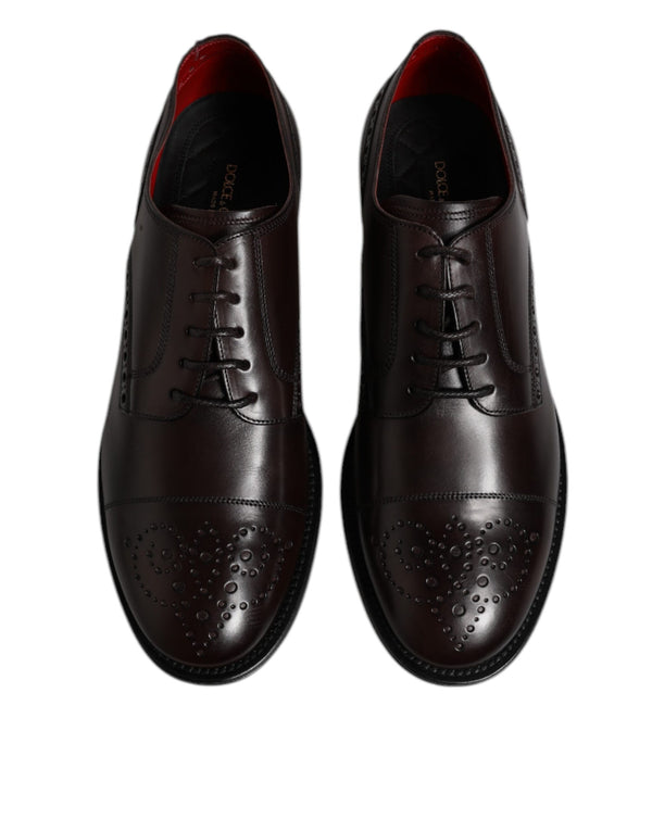Maroon Kalbsleder Derby Herren Anzugschuhe